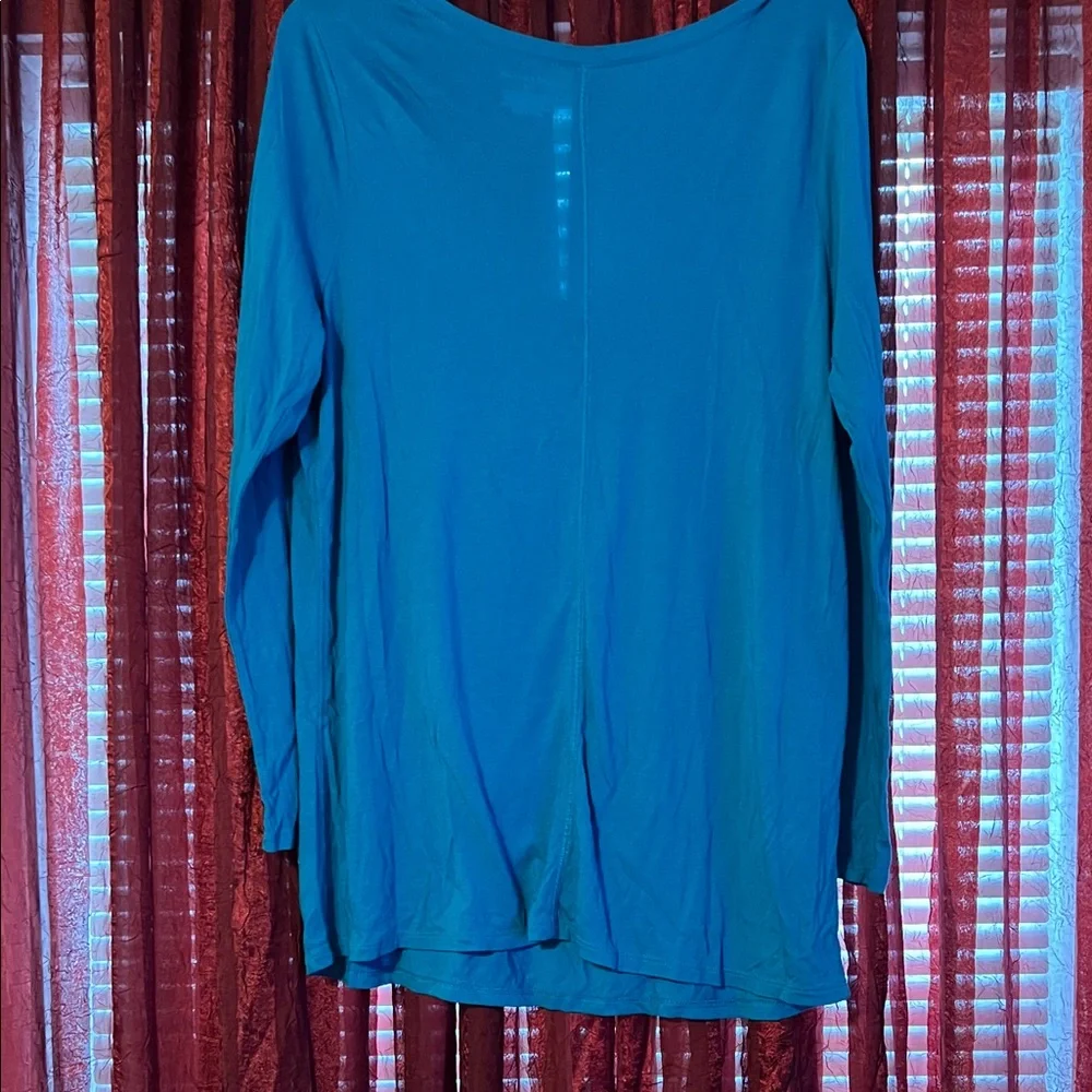 Lane Bryant Vibrant Blue Long Sleeve Tee - Picture 3 of 3